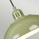 Lampada a sospensione industrial con struttura e diffusore in acciaio