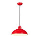 Lampada a sospensione industrial con struttura e diffusore in acciaio