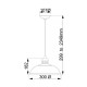 Lampada a sospensione industrial con struttura e diffusore in acciaio