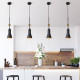 Lampada a sospensione media in acciaio con signolo diffusore dal design moderno