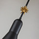Lampada a sospensione media in acciaio con signolo diffusore dal design moderno