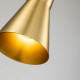 Lampada a sospensione media in acciaio con signolo diffusore dal design moderno