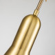 Lampada a sospensione media in acciaio con signolo diffusore dal design moderno