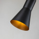 Lampada a sospensione media in acciaio con signolo diffusore dal design moderno