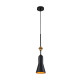 Lampada a sospensione media in acciaio con signolo diffusore dal design moderno