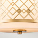 Lampada a sospensione media in acciaio e diffusore in vetro dal design moderno