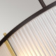 Lampada a sospensione moderna grande in acciaio con paralume in vetro