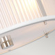 Lampada a sospensione moderna grande in acciaio con paralume in vetro