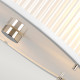 Lampada a sospensione moderna grande in acciaio con paralume in vetro