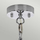 Lampada a sospensione moderna in acciaio con un singolo diffusore in vetro