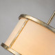 Lampada a sospensione moderna piccola struttura in acciaio e paralume in tessuto
