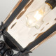 Lampada a sospensione per esterni struttura in alluminio e diffusore in vetro