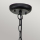 Lampada a sospensione per esterni struttura in alluminio e diffusore in vetro
