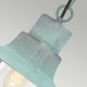Lampada a sospensione per esterno struttura in ottone e diffusore in vetro