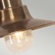 Lampada a sospensione per esterno struttura in ottone e diffusore in vetro
