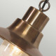Lampada a sospensione per esterno struttura in ottone e diffusore in vetro