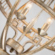Lampada a sospensione struttura in acciaio dal design moderno con 3 lampadine