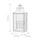 Lampada da esterno a parete struttura in ferro bronzato con tre diffusori