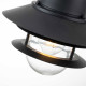 Lampada da esterno a sospensione con struttura in acciaio e diffusore in vetro