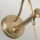 Lampada da parete a 1 luce in ottone invecchiato dal design industrial