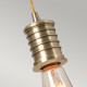 Lampada da parete a 1 luce in ottone invecchiato dal design industrial