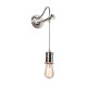 Lampada da parete a 1 luce in ottone invecchiato dal design industrial