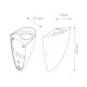 Lampada da parete a LED per esterno in alluminio dal design moderno