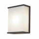 Lampada da parete alta a 1 luce da esterno con struttura in alluminio a cubo