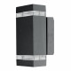 Lampada da parete con 2 luci Led struttura in alluminio dal design moderno