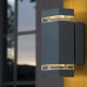 Lampada da parete con 2 luci Led struttura in alluminio dal design moderno