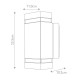 Lampada da parete con 2 luci Led struttura in alluminio dal design moderno