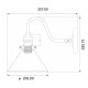 Lampada da parete con struttura e diffusore in acciaio dal design industrial