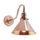 Lampada da parete con struttura e diffusore in acciaio dal design industrial