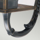Lampada da parete da esterno con struttura in ottone e diffusore in vetro