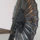 Lampada da parete da esterno con struttura in ottone e diffusore in vetro