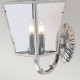 Lampada da parete da esterno con struttura in ottone e diffusore in vetro