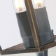 Lampada da parete da esterno con struttura in ottone e diffusore in vetro