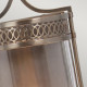 Lampada da parete dal design rustico struttura in acciaio e diffusore in vetro