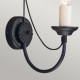 Lampada da parete in acciaio dal design rustico senza paralume