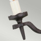 Lampada da parete in ferro battuto dal design rustico doppio diffusore