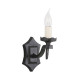 Lampada da parete in ferro battuto dalle linee rustiche 1 diffusore