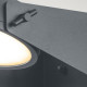 Lampada da parete moderna a LED per esterno in accciaio con diffusore regolabile