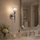 Lampada da parete per bagno dal design classico con diffusore a LED G9 in vetro