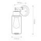 Lampada da parete per bagno struttura in acciaio e diffusore in vetro di design