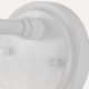 Lampada da parete per bagno struttura in acciaio e diffusore in vetro di design