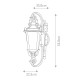 Lampada da parete per esterni con struttura in alluminio e diffusore in vetro