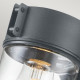 Lampada da parete per esterno struttura in accciaio con diffusore in vetro