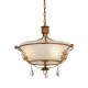 Lampada da soffitto dal design rustico in acciaio e diffusore in vetro