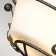 Lampada da soffitto dal design rustico in acciaio e diffusore in vetro
