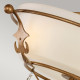 Lampada da soffitto dal design rustico in acciaio e diffusore in vetro